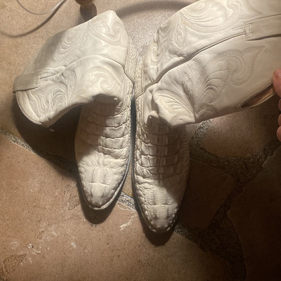 Vintage Shoes - Vintage alligator cowboy boots